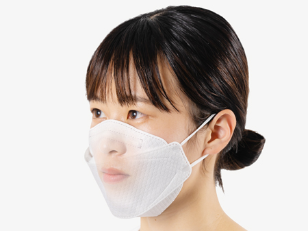 マスク装着時の息苦しさを大幅に軽減